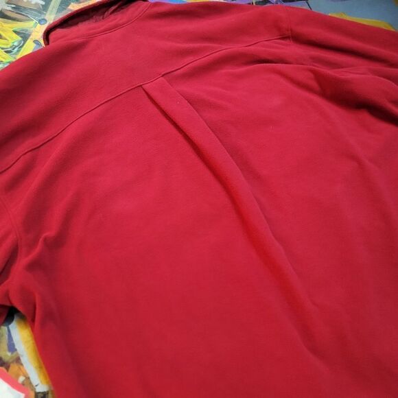 Vintage 80s High Sierra men's red fleece button-up thick flannel, soft size L - Picture 10 of 11